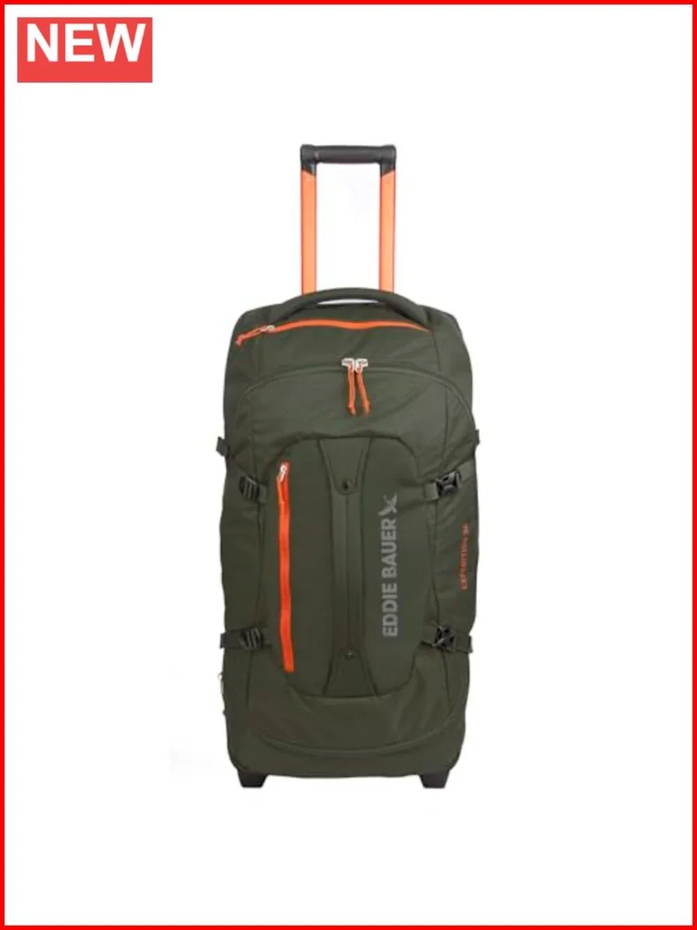 Duffel Bag with Wheels, Telescopic Handle, Nylon, 98L